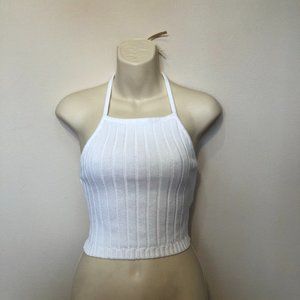 Brandy Melville Ribbed Halter Crop Top